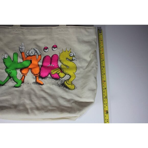 KAWS x Uniqlo Logo Spell Out Tote Bag K551 - Picture 6 of 9